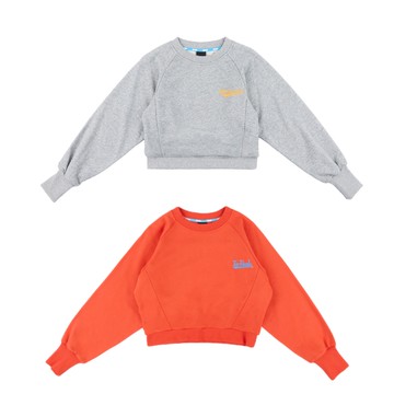 NCAA 大學T 橘 灰 短版 長袖 上衣 女 7352100152 7352100212