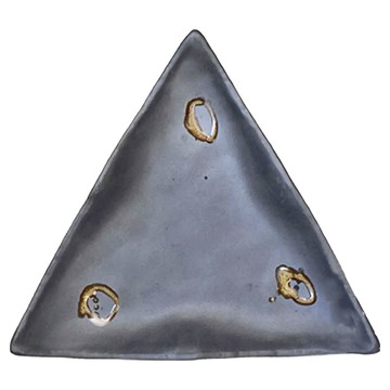 佐和陶瓷 三角盛皿 - 日本製 陶瓷  消光 黑色  21.4 x 19.2 x 3.3cm  1個