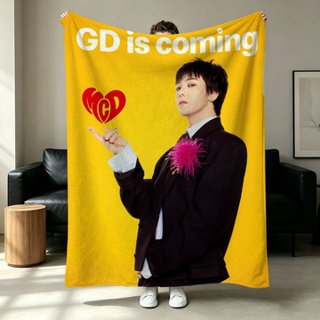 🍟GD權志龍麥當勞聯名🌼GD毛毯 權志龍 法蘭絨毯 權志龍 小雛菊 秋季毛毯🛏️宿舍保暖午休毯 辦公披肩 空調毯🔥保暖毯