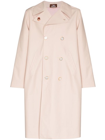 Late Checkout - Issa double-breasted trench coat - men - Cotton/Polyamide/Polyester - M - Pink
