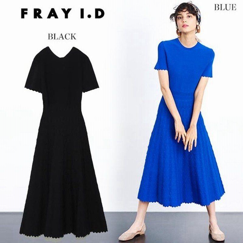 Fray I D フレイアイディー 通販 スカラップジャガードニットワンピース Fwno 19春夏 通販 Lineポイント最大0 5 Get Lineショッピング