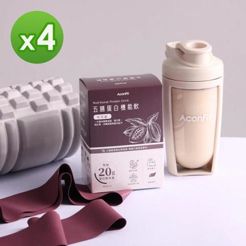 【連淨】五膳蛋白機能飲(芝麻/堅果/鐵觀音/可可)(245g)_4盒組