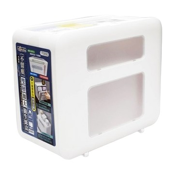 minono 米諾諾 不留痕雙層加大衛生紙盒 26 x 22 x 13cm  白色  1個