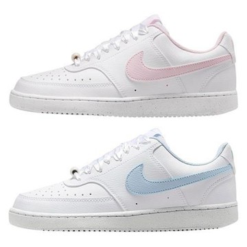 Nike 休閒鞋 女鞋 緞面鞋帶 COURT VISION LO LE 粉/藍【運動世界】IB6652-101/IB6652-102