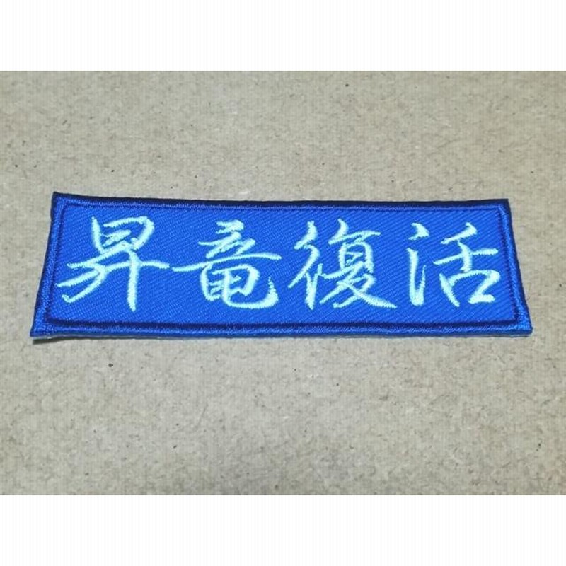 プロ野球応援グッズ（中日用）/昇竜復活ワッペン青/行書体