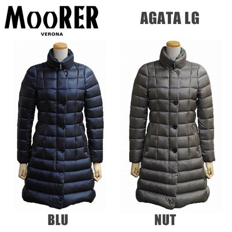 MOORER ムーレー ダウンジャケット レディース AGATA LG BLU NUT