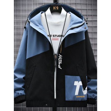 大碼外套男加肥加大春秋款沖鋒衣特大碼褂子潮青少年寬松加絨夾克