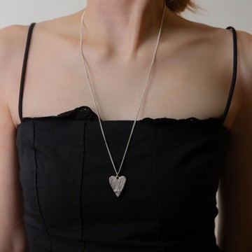 Painted Heart Silver Necklace 繪心純銀項鍊