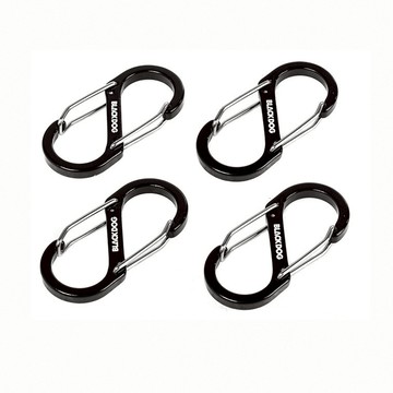 【Blackdog】鋁合金S型登山扣 掛扣 5cm 4入組 原廠公司貨一年保固