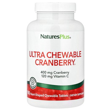 NaturesPlus, 超級咀嚼蔓越莓®，180 片心形咀嚼片
