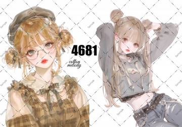 original sticker no.4681 人物貼紙 原創貼紙 原創人物貼紙 裝飾貼紙 cotton melody