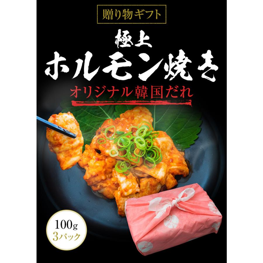 ギフト お中元 御中元 極上ホルモン焼き 秘伝オリジナル韓国だれ 300g お歳暮 内祝い 贈物 御歳暮 お歳暮 化粧箱