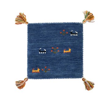 tribal symbol mats_navy bule 彩色復古系列印度手工小毯