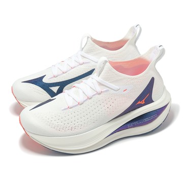 [ACS] Mizuno 慢跑鞋 Neo Vista 2 女鞋 白 藍 厚底 回彈 波浪片 運動鞋 美津濃 J1GD2534-21
