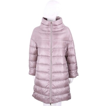 HERNO MATILDE 粉紫色立領車縫線拉鍊羽絨外套