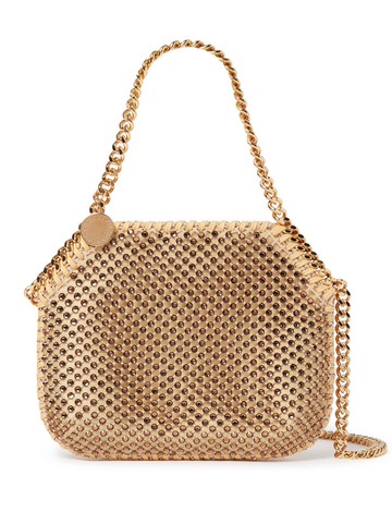 Stella McCartney - Falabella crystal-embellished tote bag - women - Crystal/Satin - One Size - Gold