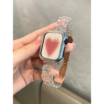 【下殺】AppleWatch 透明樹脂錶帶 蘋果手錶錶帶 手錶帶 7/8代 替換帶 適用38/40/41/44/45mm