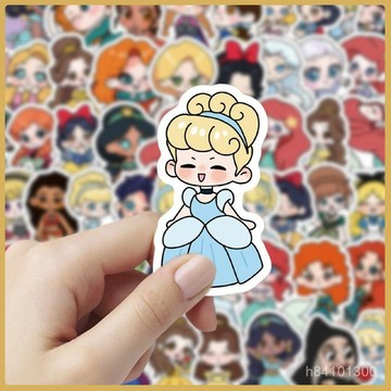 爆款熱推💖全臺免運 貼紙 兒童貼紙 卡通貼紙 200貼卡通迪士尼公主可愛貼紙diy手賬手機ins少女防水裝飾貼畵 FO1