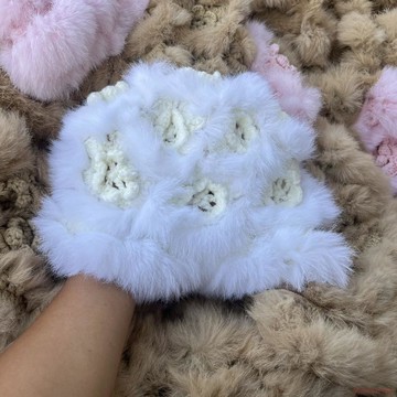 臺灣出貨12H🌈新款手工仿兔毛可愛帽子秋冬秋冬季絨帽加厚時尚百搭包頭保暖針織