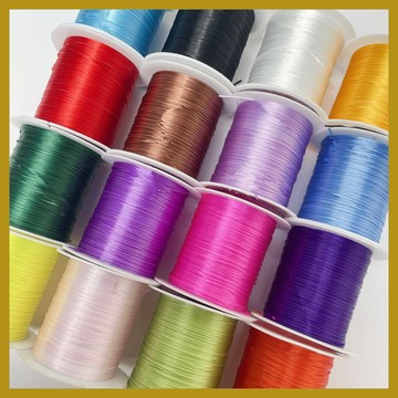 水晶彈力綫 氨綸扁形手串繩 手鏈皮筋繩鬆緊綫 diy串珠水晶綫 diy手工串珠綫