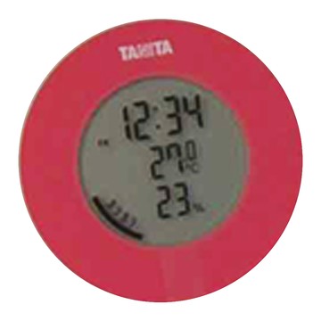 TANITA 塔尼達 日本 溫濕度電子時鐘 TT-585  紅色