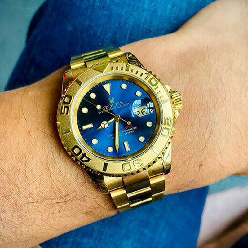 ROLEX ロレックス ヨットマスター 16628 ブルー 青 YG イエロー