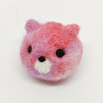 粉紅泡泡-混色系列小熊 羊毛氈 鑰匙圈、吊飾、擺飾