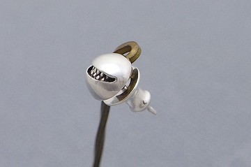 微笑球 nano Pierce_1 (s_m-O.02B) 純銀耳釘