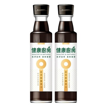 健康廚房 經典醇釀醬油 美國非基改黃豆片 古法釀造150天自然發酵  300ml  2瓶