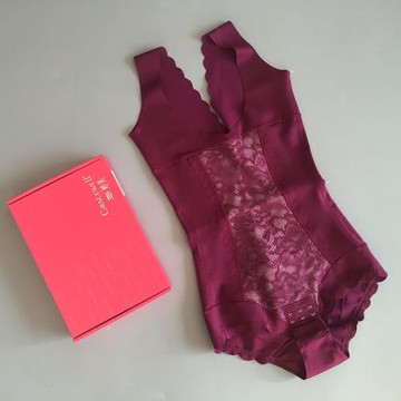 婷美專柜正品透氣產后收腹收腰美背提臀無痕連體塑身衣TL7557