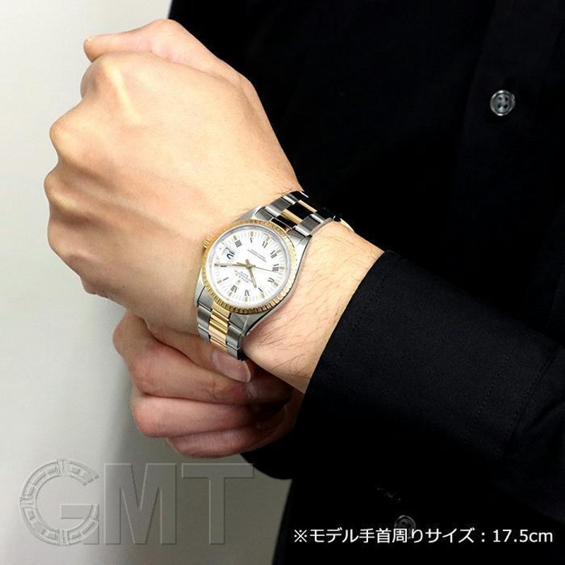 ロレックス オイスターパーペチュアルデイト 34mm 15223 ホワイトローマ ROLEX 中古メンズ 腕時計 送料無料 | LINEブランドカタログ