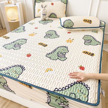 2025款乳膠床笠三件套夏季乳膠涼席可機洗學生空調軟涼席子批發