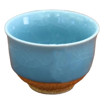 湯吞杯-日本製 8.5cm寬 6.5cm高 140mL滿水容量  藍色  1個