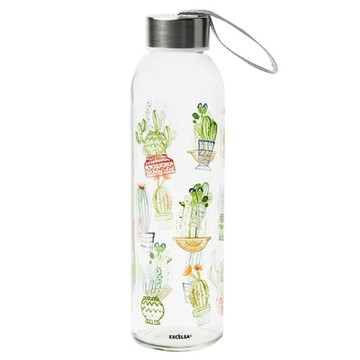 《EXCELSA》義大利 玻璃水壺-仙人掌500ml-- 水壺 冷水瓶 隨行杯 環保杯