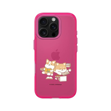 iPhone 16 Pro Clear 粉漾桃 - 柴語錄 Shiba Says - 一起宅在家