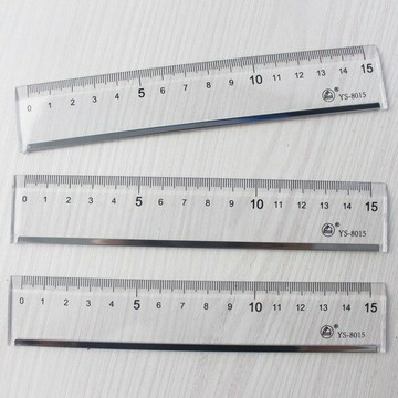 15cm 定規切割尺 YS-8015 雅克力    /一支入(定20) 壓克力直尺 鐵邊尺 -萬