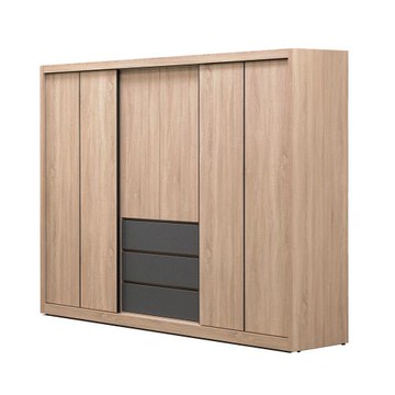 【唯熙傢俱】威尼斯橡木色8x7尺滑門衣櫃