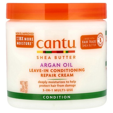 Cantu, 摩洛哥堅果油，免洗調理修復霜，16 盎司（453 克）
