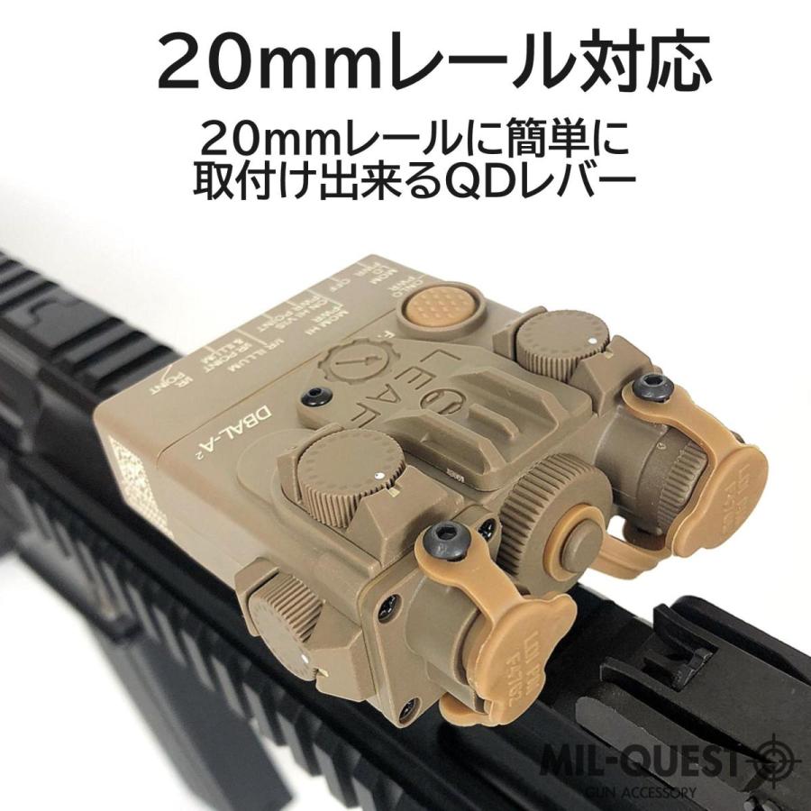 DBAL-A2 PEQ15Aタイプ 樹脂製 ダミー ライト機能無し 20mmレール対応 エアガン ダークアース