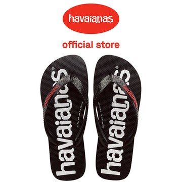Havaianas哈瓦仕 男女鞋 拖鞋 大LOGO 黑白 Top Logomania 2 4145741-2090U