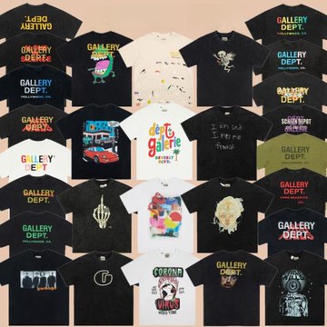 GALLERY DEPT高街復古著Vintage洗水做舊FOG寬松純棉情侶短袖T恤