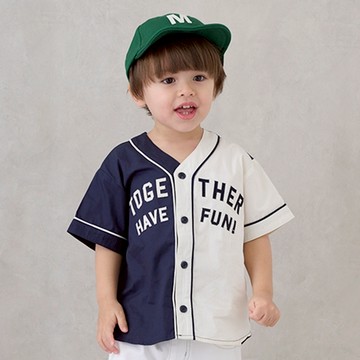 petit main 品牌旗艦店 棒球風短袖襯衫【日本直接出貨】