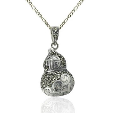 925純銀項鍊 葫蘆泰銀吊墜-精美復古福祿精選情人節生日禮物女飾品73dg6【獨家進口】【米蘭精品】