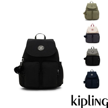 Kipling『猴子包』掀蓋多袋收納後背包-CITY POCKET S(多款任選)FW26L2