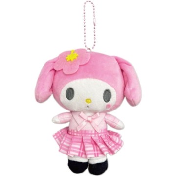 【震撼精品百貨】My Melody_美樂蒂~日本Sanrio三麗鷗 美樂蒂絨毛玩偶收納包附扣環-高校款*16047