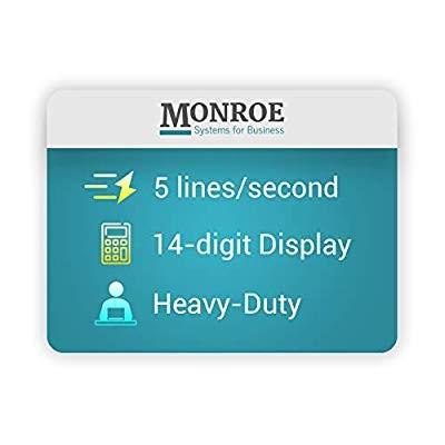 (1) Monroe 8145X 14-Digit Printing Calculator with Dual Memory Functio