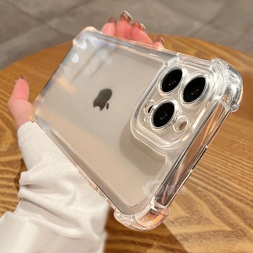 簡約透明磁吸殼 四角氣囊減震 手機殼 防摔 適用於 蘋果 iphone 17 16 15 14 13 12 11 保護殼
