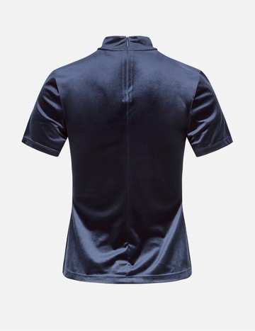 Mock neck velour top