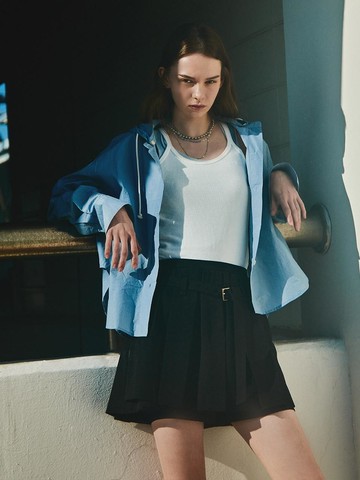 Belted Pleated Half Slacks (JWSLPC0100)