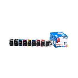 (まとめ) エプソン EPSON インクカートリッジ 9色パック IC9CL66 1箱（9個：各色1個） 〔×10セット〕〔代引不可〕